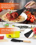 Silicone Cooking Spoon and Rice Scooper Set