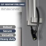 Secure Black Refrigerator Lock with Keys for Fridge