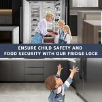 Secure Black Refrigerator Lock with Keys for Fridge