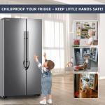 Secure Black Refrigerator Lock with Keys for Fridge