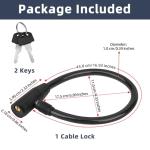 Secure Black Refrigerator Lock with Keys for Fridge