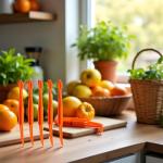 5-Piece Orange Multifunctional Fruit Peeler Set