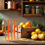 5-Piece Orange Multifunctional Fruit Peeler Set