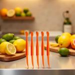 5-Piece Orange Multifunctional Fruit Peeler Set