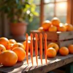 5-Piece Orange Multifunctional Fruit Peeler Set