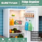 SURETIVIAN Adjustable Freezer Organizer Rack with Dividers