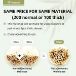 200PCS Bamboo Skewers for BBQ and Party Fun