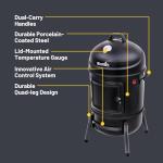 Charbroil 20" Bullet Charcoal Smoker, Black