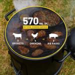 Charbroil 20" Bullet Charcoal Smoker, Black