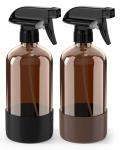 Bontip Amber Glass Spray Bottles with Sleeves - 2 Pack