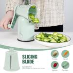 5-in-1 Rotary Cheese Grater with Handle