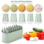5-in-1 Rotary Cheese Grater with Handle