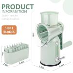 5-in-1 Rotary Cheese Grater with Handle