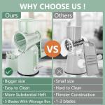 5-in-1 Rotary Cheese Grater with Handle