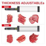 Manual Meat Slicer with Adjustable Thickness and Blades
