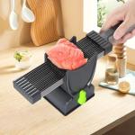 Manual Meat Slicer with Adjustable Thickness and Blades