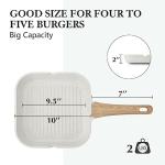 SENSARTE Nonstick Ceramic Grill Pan, 9.5 Inch