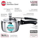 HAWKINS Triply Stainless Steel Pressure Cooker 1.5L
