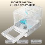 Hermitlux Portable Countertop Dishwasher with 6 Wash Programs