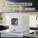 Hermitlux Portable Countertop Dishwasher with 6 Wash Programs