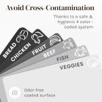 Set of 6 Flexible Cutting Board Mats with Icons