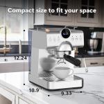 COWSAR 58mm 20 Bar Espresso Machine with Frother