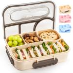 EASYFUN Bento Box for Adults, 4 Compartments