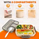 EASYFUN Bento Box for Adults, 4 Compartments