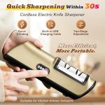 Cordless Electric Knife Sharpener with Diamond Stones