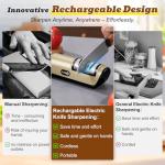 Cordless Electric Knife Sharpener with Diamond Stones