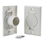 White Round Wall Inlet Valve Cover Plates (2 Pack)