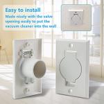 White Round Wall Inlet Valve Cover Plates (2 Pack)