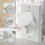 White Round Wall Inlet Valve Cover Plates (2 Pack)