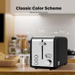 YSSOA Retro 2-Slice Toaster with Wide Slots
