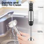 Blackcow 800W Immersion Blender with Turbo & 12 Speeds
