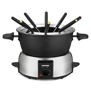 Electric Fondue Pot with Temperature Control and Forks