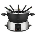 Electric Fondue Pot with Temperature Control and Forks