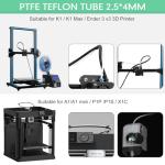 Teflon Tubing 16.5ft with Cutter for 3D Printing