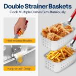 VIVOHOME Double Deep Fryer with Two Baskets