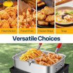 VIVOHOME Double Deep Fryer with Two Baskets