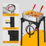 VIVOHOME Double Deep Fryer with Two Baskets