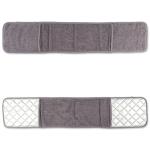 DII Gray Cotton Quilted Double Oven Mitts
