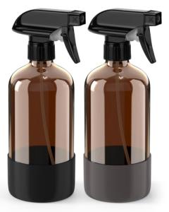 Bontip Amber Glass Spray Bottle Set - 2 Pack