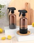 Bontip Amber Glass Spray Bottle Set - 2 Pack