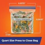 Hefty Quart Size Press to Close Freezer Bags