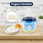 Reusable Greek Yogurt Strainer with Lid and Mesh