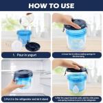 Reusable Greek Yogurt Strainer with Lid and Mesh