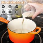 Leonyo 1 Quart Enameled Cast Iron Saucepan