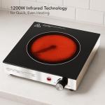 OVENTE 1200W Portable Infrared Single Burner Hot Plate