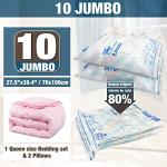 HIBAG Jumbo Vacuum Storage Bags - 10 Pack